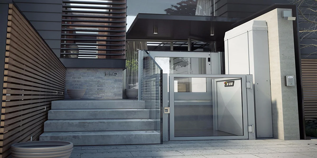 Outdoor platform lift with weather package