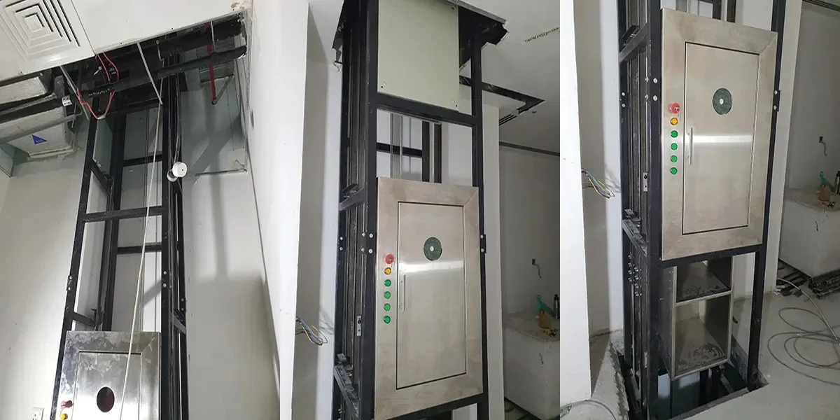 Stainless steel dumbwaiter elevator for hotels in UAE
