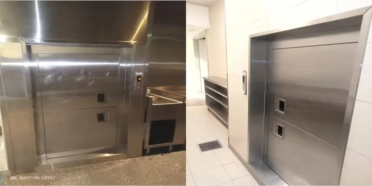 Dumbwaiter elevator with counter-height serving in UAE
