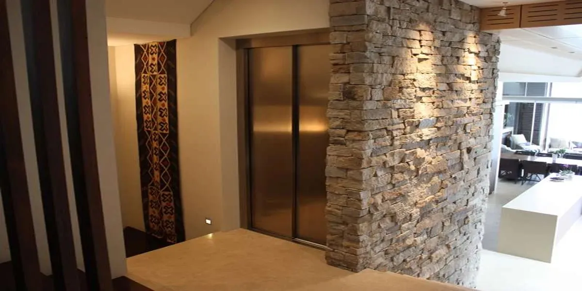 Modern design home elevator with glass panels in UAE