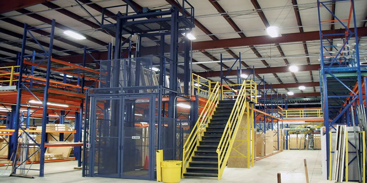 Industrial lift at loading bay in UAE