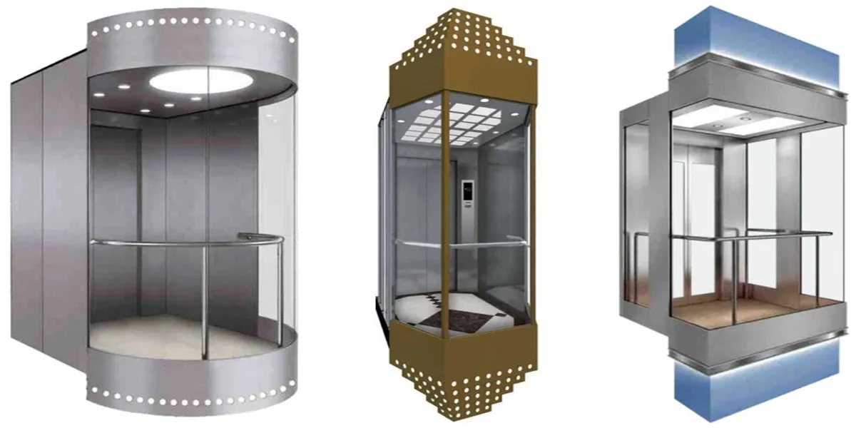 Freestanding panoramic elevator shaft in Dubai