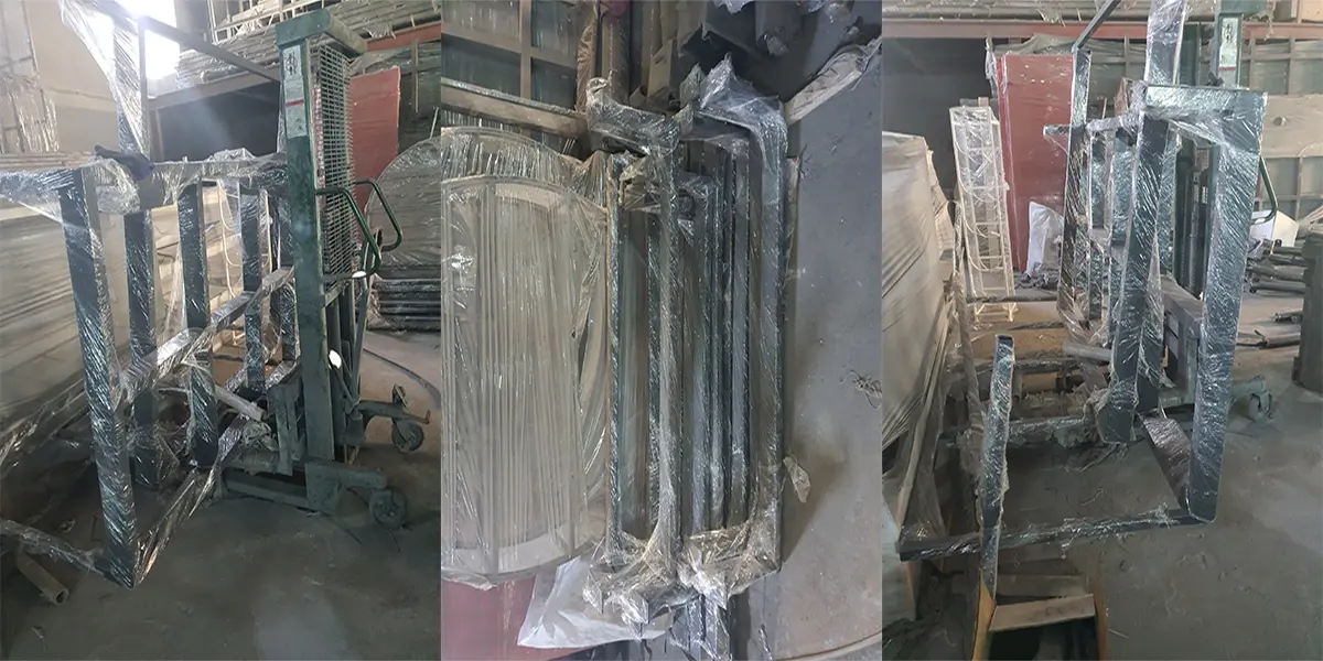 Villa external glass elevator shaft