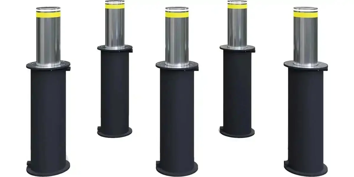 Automatic boom barrier at mall entrance in UAE