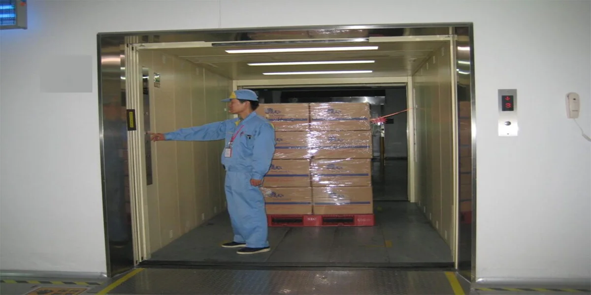 Steel shaft cargo elevator design UAE